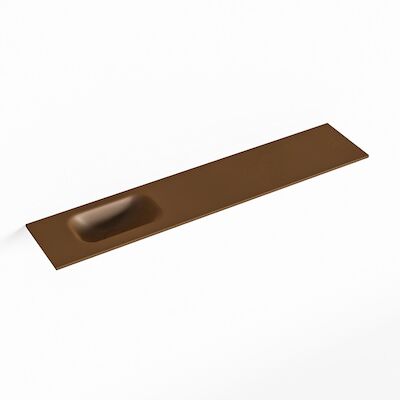 MONDIAZ EDEN Rust solid surface inleg wastafel voor toiletmeubel 110cm. Positie wasbak links