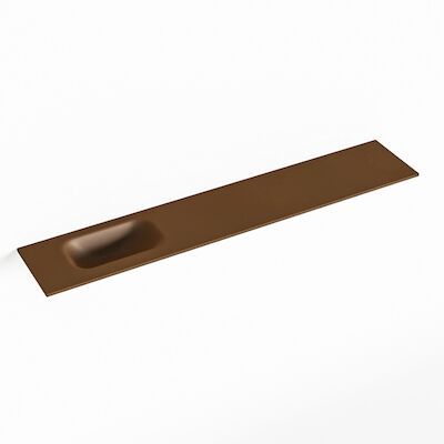 MONDIAZ EDEN Rust solid surface inleg wastafel voor toiletmeubel 120cm. Positie wasbak links