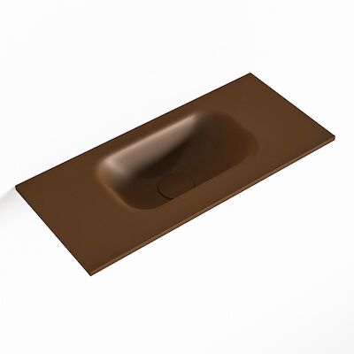 MONDIAZ EDEN Rust solid surface inleg wastafel voor toiletmeubel 50cm. Positie wasbak midden