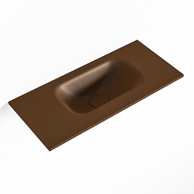 MONDIAZ EDEN Rust solid surface inleg wastafel voor toiletmeubel 50cm. Positie wasbak rechts