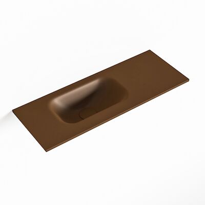 MONDIAZ EDEN Rust solid surface inleg wastafel voor toiletmeubel 60cm. Positie wasbak links
