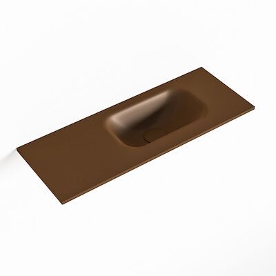 MONDIAZ EDEN Rust solid surface inleg wastafel voor toiletmeubel 60cm. Positie wasbak rechts