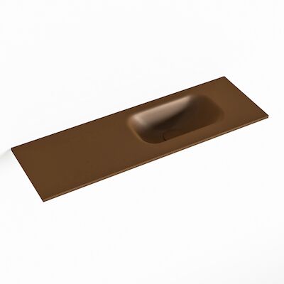 MONDIAZ EDEN Rust solid surface inleg wastafel voor toiletmeubel 70cm. Positie wasbak rechts