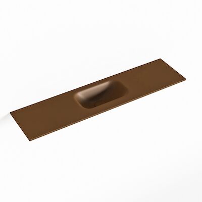 MONDIAZ EDEN Rust solid surface inleg wastafel voor toiletmeubel 90cm. Positie wasbak midden
