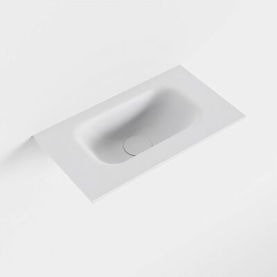 MONDIAZ EDEN Talc solid surface inleg wastafel voor toiletmeubel 40cm. Positie wasbak midden