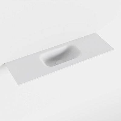 MONDIAZ EDEN Talc solid surface inleg wastafel voor toiletmeubel 70cm. Positie wasbak midden