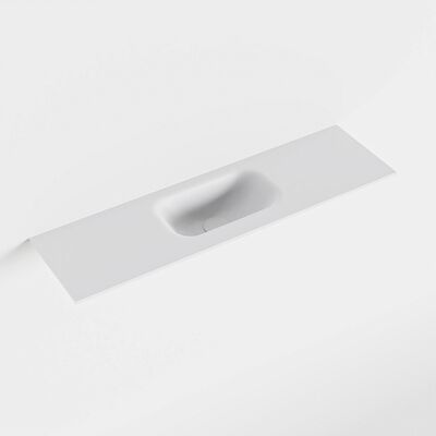 MONDIAZ EDEN Talc solid surface inleg wastafel voor toiletmeubel 80cm. Positie wasbak midden