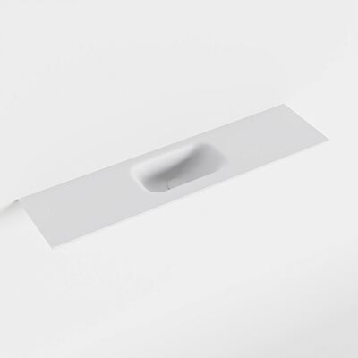 MONDIAZ EDEN Talc solid surface inleg wastafel voor toiletmeubel 90cm. Positie wasbak midden
