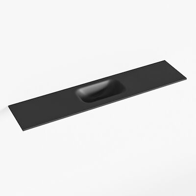 MONDIAZ EDEN Urban solid surface inleg wastafel voor toiletmeubel 100cm. Positie wasbak midden