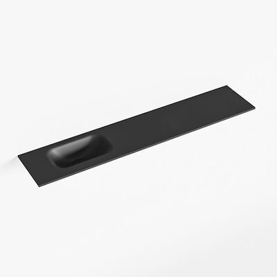 MONDIAZ EDEN Urban solid surface inleg wastafel voor toiletmeubel 110cm. Positie wasbak links