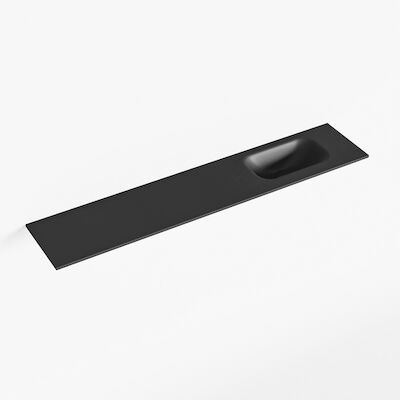 MONDIAZ EDEN Urban solid surface inleg wastafel voor toiletmeubel 110cm. Positie wasbak rechts