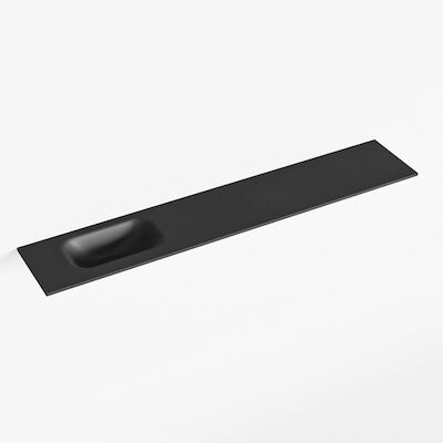 MONDIAZ EDEN Urban solid surface inleg wastafel voor toiletmeubel 120cm. Positie wasbak links