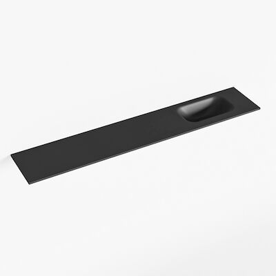 MONDIAZ EDEN Urban solid surface inleg wastafel voor toiletmeubel 120cm. Positie wasbak rechts