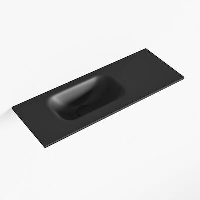 MONDIAZ EDEN Urban solid surface inleg wastafel voor toiletmeubel 60cm. Positie wasbak links