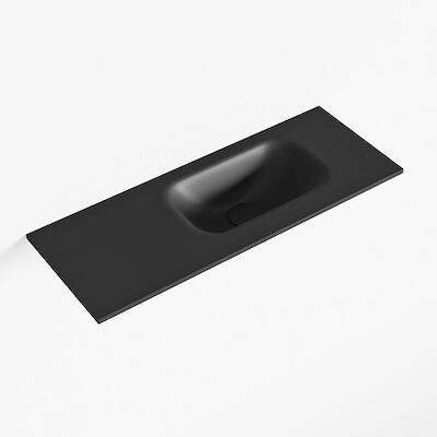 MONDIAZ EDEN Urban solid surface inleg wastafel voor toiletmeubel 60cm. Positie wasbak rechts
