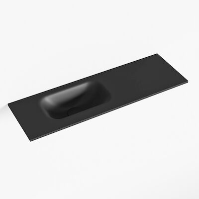MONDIAZ EDEN Urban solid surface inleg wastafel voor toiletmeubel 70cm. Positie wasbak links
