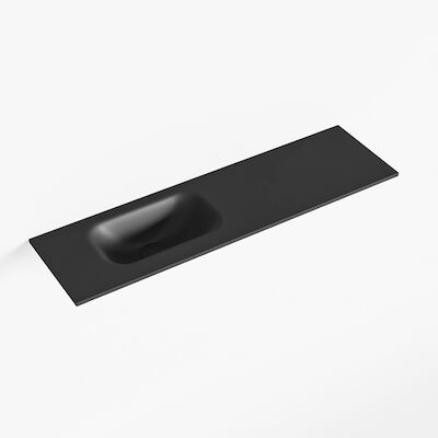 MONDIAZ EDEN Urban solid surface inleg wastafel voor toiletmeubel 80cm. Positie wasbak links