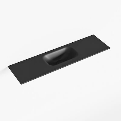MONDIAZ EDEN Urban solid surface inleg wastafel voor toiletmeubel 80cm. Positie wasbak midden