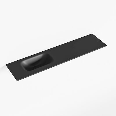 MONDIAZ EDEN Urban solid surface inleg wastafel voor toiletmeubel 90cm. Positie wasbak links