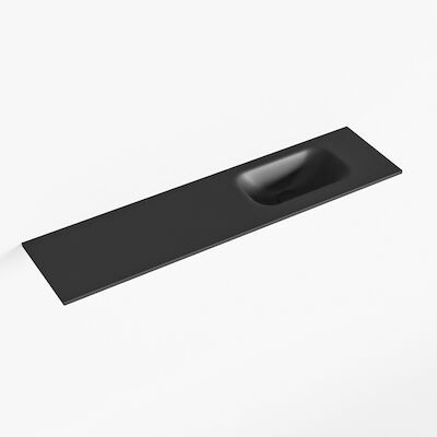 MONDIAZ EDEN Urban solid surface inleg wastafel voor toiletmeubel 90cm. Positie wasbak rechts