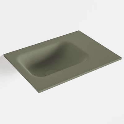 MONDIAZ LEX Army solid surface inleg wastafel voor toiletmeubel 40cm. Positie wasbak links