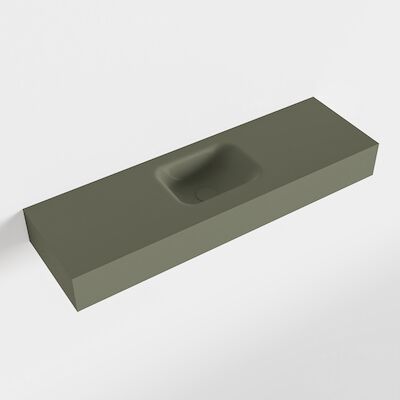 MONDIAZ LEX Army vrijhangende solid surface wastafel 100cm. Positie wasbak midden