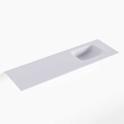 MONDIAZ LEX Cale solid surface inleg wastafel voor toiletmeubel 100cm. Positie wasbak rechts