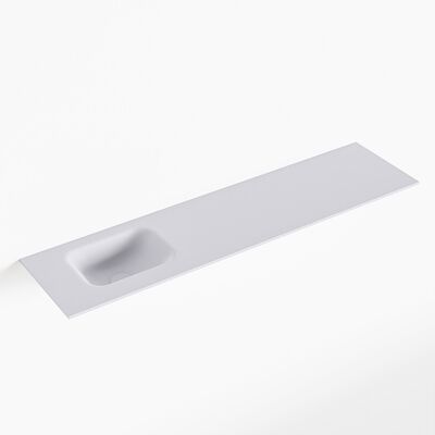MONDIAZ LEX Cale solid surface inleg wastafel voor toiletmeubel 120cm. Positie wasbak links