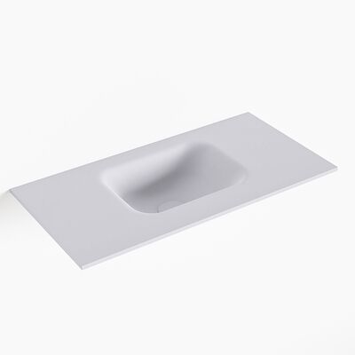 MONDIAZ LEX Cale solid surface inleg wastafel voor toiletmeubel 60cm. Positie wasbak midden