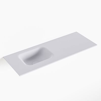 MONDIAZ LEX Cale solid surface inleg wastafel voor toiletmeubel 80cm. Positie wasbak links