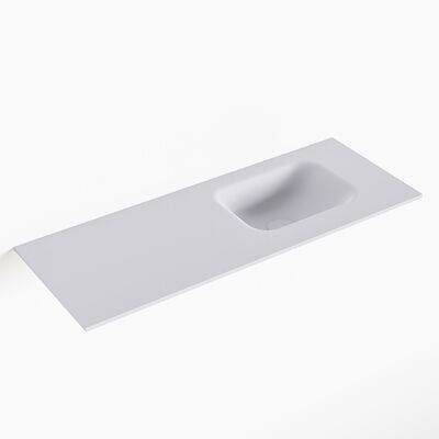 MONDIAZ LEX Cale solid surface inleg wastafel voor toiletmeubel 80cm. Positie wasbak rechts