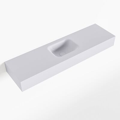 MONDIAZ LEX Cale vrijhangende solid surface wastafel 110cm. Positie wasbak midden