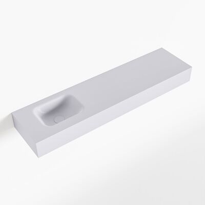 MONDIAZ LEX Cale vrijhangende solid surface wastafel 120cm. Positie wasbak links