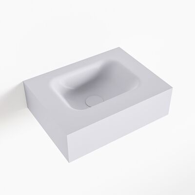 MONDIAZ LEX Cale vrijhangende solid surface wastafel 40cm. Positie wasbak midden