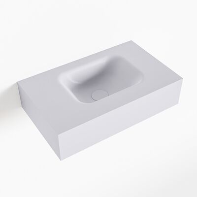 MONDIAZ LEX Cale vrijhangende solid surface wastafel 50cm. Positie wasbak rechts
