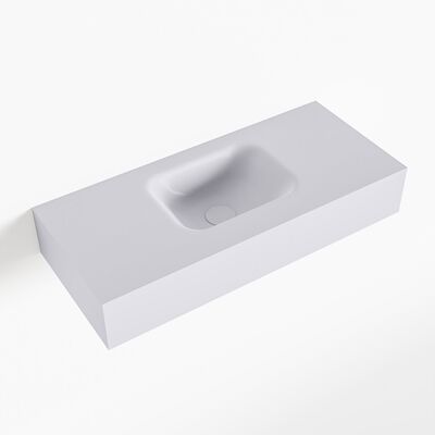 MONDIAZ LEX Cale vrijhangende solid surface wastafel 70cm. Positie wasbak midden