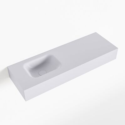 MONDIAZ LEX Cale vrijhangende solid surface wastafel 90cm. Positie wasbak links