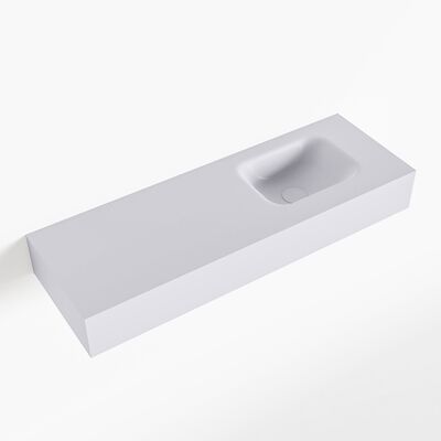 MONDIAZ LEX Cale vrijhangende solid surface wastafel 90cm. Positie wasbak rechts
