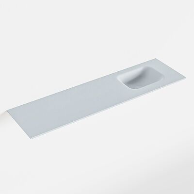 MONDIAZ LEX Clay solid surface inleg wastafel voor toiletmeubel 110cm. Positie wasbak rechts