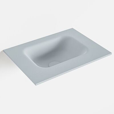 MONDIAZ LEX Clay solid surface inleg wastafel voor toiletmeubel 40cm. Positie wasbak midden