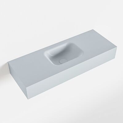 MONDIAZ LEX Clay vrijhangende solid surface wastafel 80cm. Positie wasbak midden