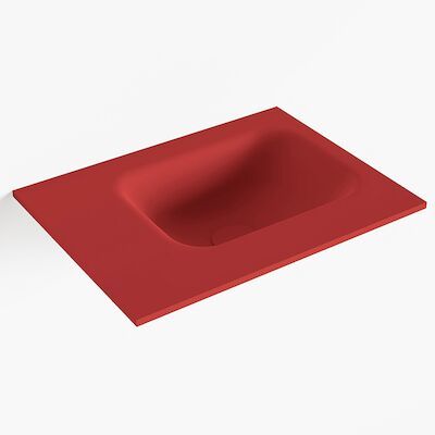 MONDIAZ LEX Fire solid surface inleg wastafel voor toiletmeubel 40cm. Positie wasbak rechts