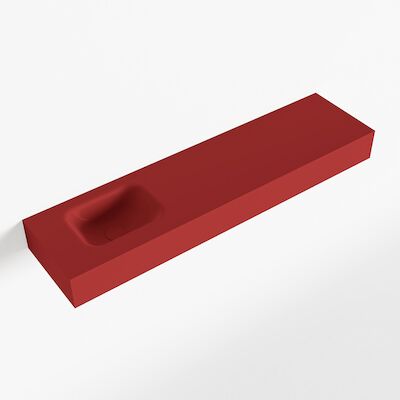 MONDIAZ LEX Fire vrijhangende solid surface wastafel 120cm. Positie wasbak links