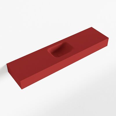 MONDIAZ LEX Fire vrijhangende solid surface wastafel 120cm. Positie wasbak midden