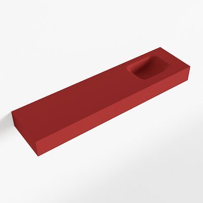 MONDIAZ LEX Fire vrijhangende solid surface wastafel 120cm. Positie wasbak rechts