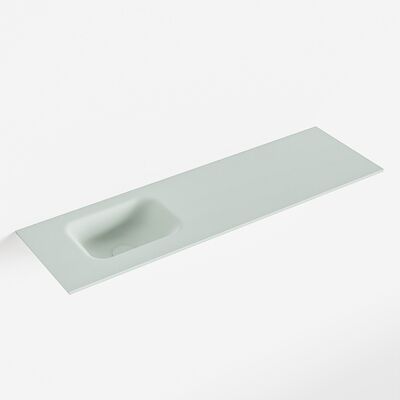 MONDIAZ LEX Greey solid surface inleg wastafel voor toiletmeubel 100cm. Positie wasbak links