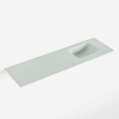 MONDIAZ LEX Greey solid surface inleg wastafel voor toiletmeubel 100cm. Positie wasbak rechts