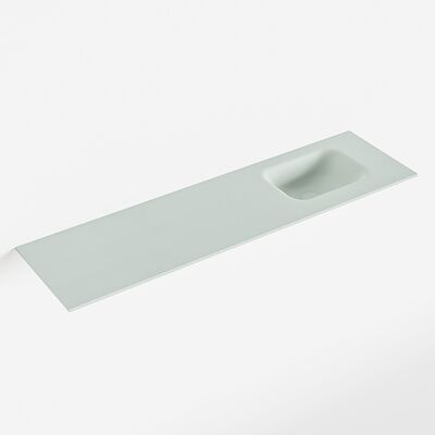 MONDIAZ LEX Greey solid surface inleg wastafel voor toiletmeubel 110cm. Positie wasbak rechts