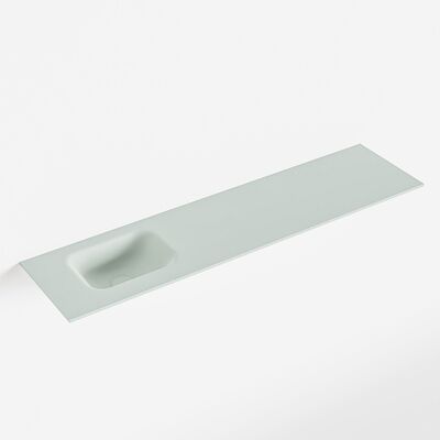 MONDIAZ LEX Greey solid surface inleg wastafel voor toiletmeubel 120cm. Positie wasbak links