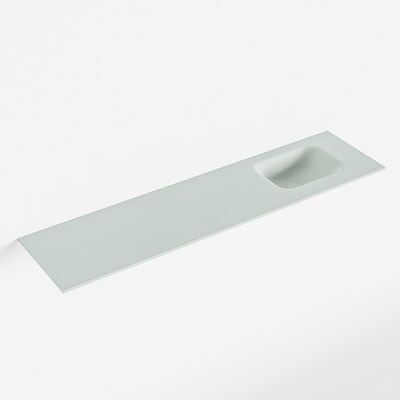 MONDIAZ LEX Greey solid surface inleg wastafel voor toiletmeubel 120cm. Positie wasbak rechts